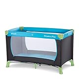 Hauck Kinderreisebett Dream N Play / inklusive Einlageboden und Tasche / 120 x 60cm / ab Geburt / tragbar und faltbar, Wasser (Blau)