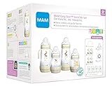 MAM Easy Start Anti-Colic Babyflaschen Set, mitwachsende Baby Erstausstattung mit Schnuller, Flaschen etc., Baby Geschenk Set, ab Geburt, beige